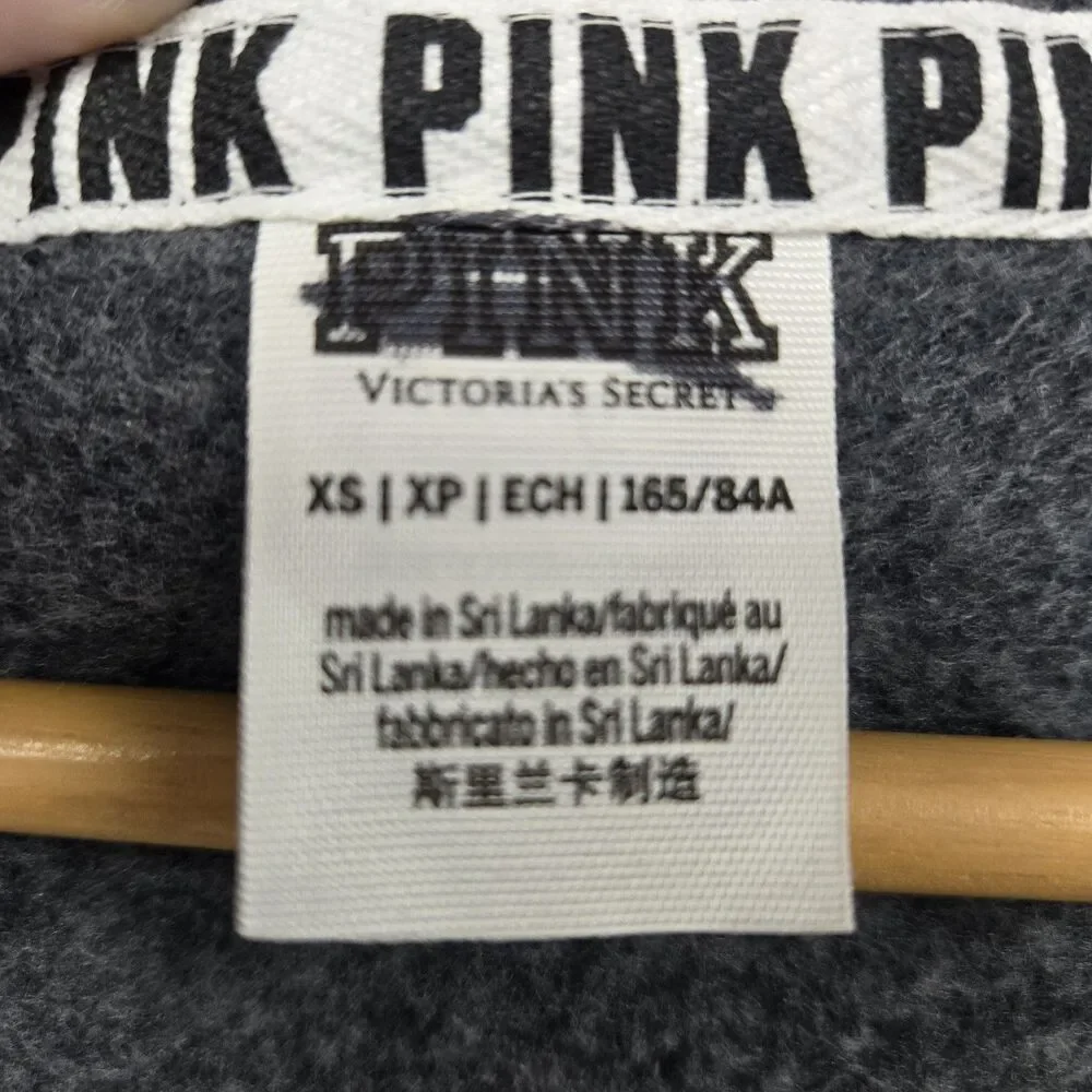 VS PINK Y2K Hoodie New York Bling Sequin XS Statue Of Liberty Zip Up Sweatshirt